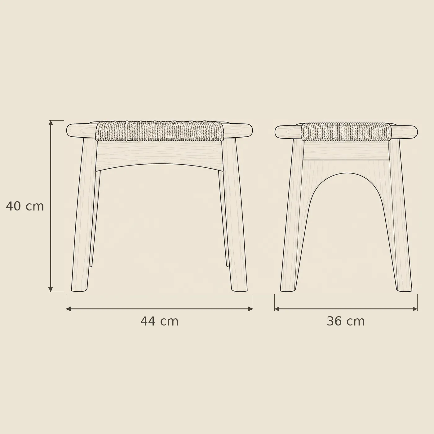 Keira low stool sketch
